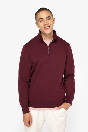 NS428 - Duurzame herensweater met opstaande ritskraag