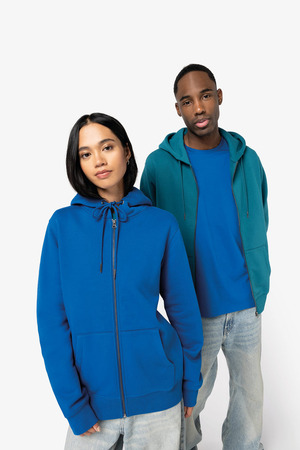 NS402 - Uniseks sweater met rits en capuchon - 350 g/m²