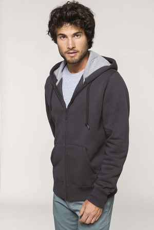 K444 hooded met lange rits